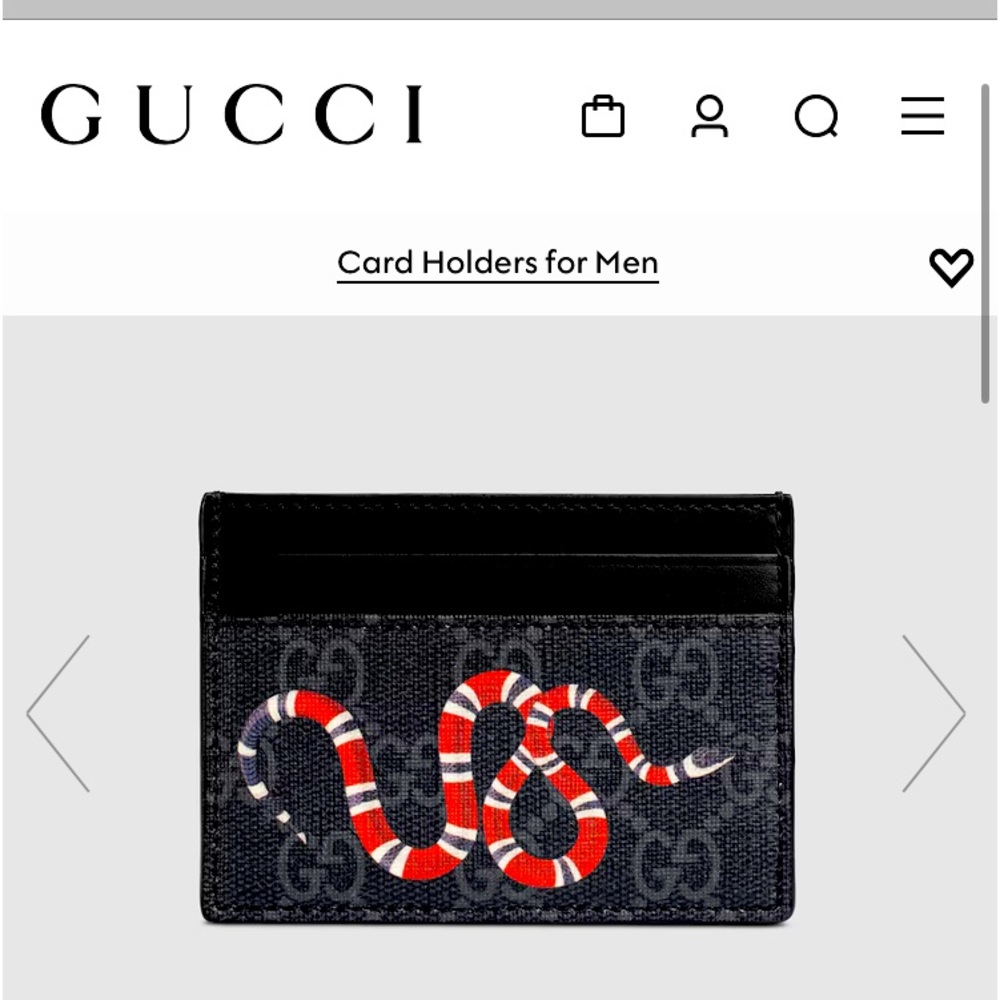 Gucci snakeprint card holder
